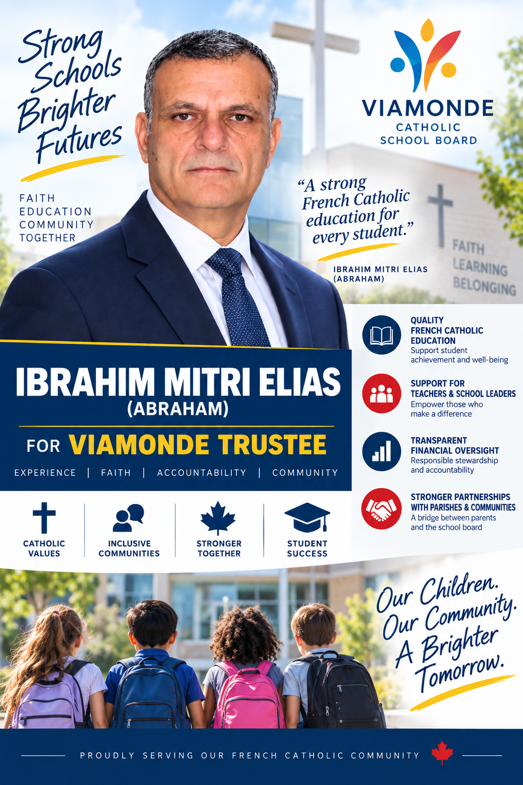 English Abraham Elias campaign poster